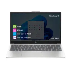 HP - Notebook Intel i3 8GB 256SSD 156 FHD W11 Plateado