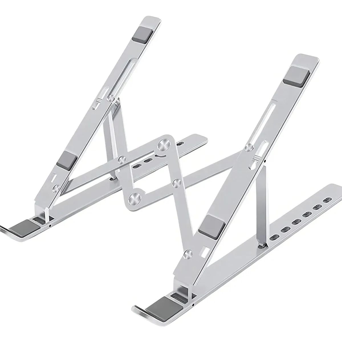 GENERICO - Soporte Para Computadora Base Metálica Porta Notebook Mac Color Gris