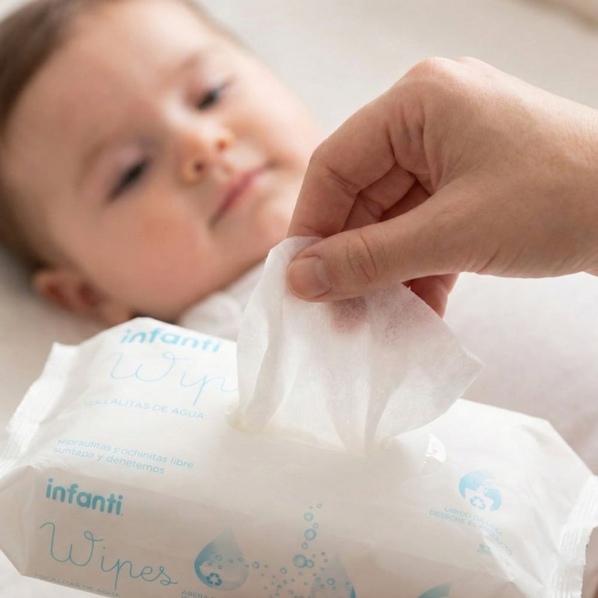 INFANTI - Pack Toallitas Húmedas de Agua INFANTI Wipes 2 x 80 Un.