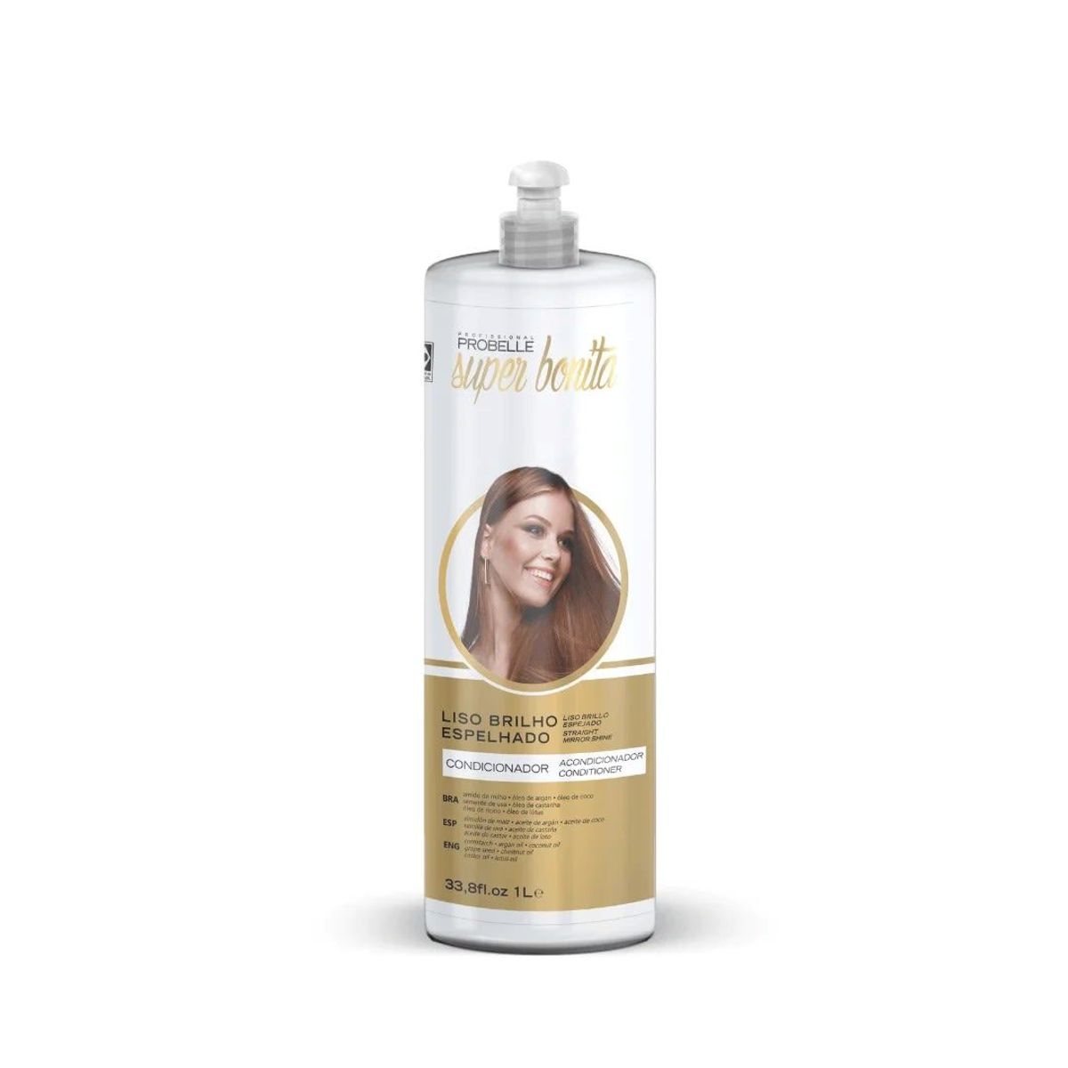 PROBELLE - ACONDICIONADOR LISO BRILLO ESPEJADO PROBELLE 1000ML SELLADO HERMÉTICO DE CUTÍCULA Y SUAVIDAD EXTREMA