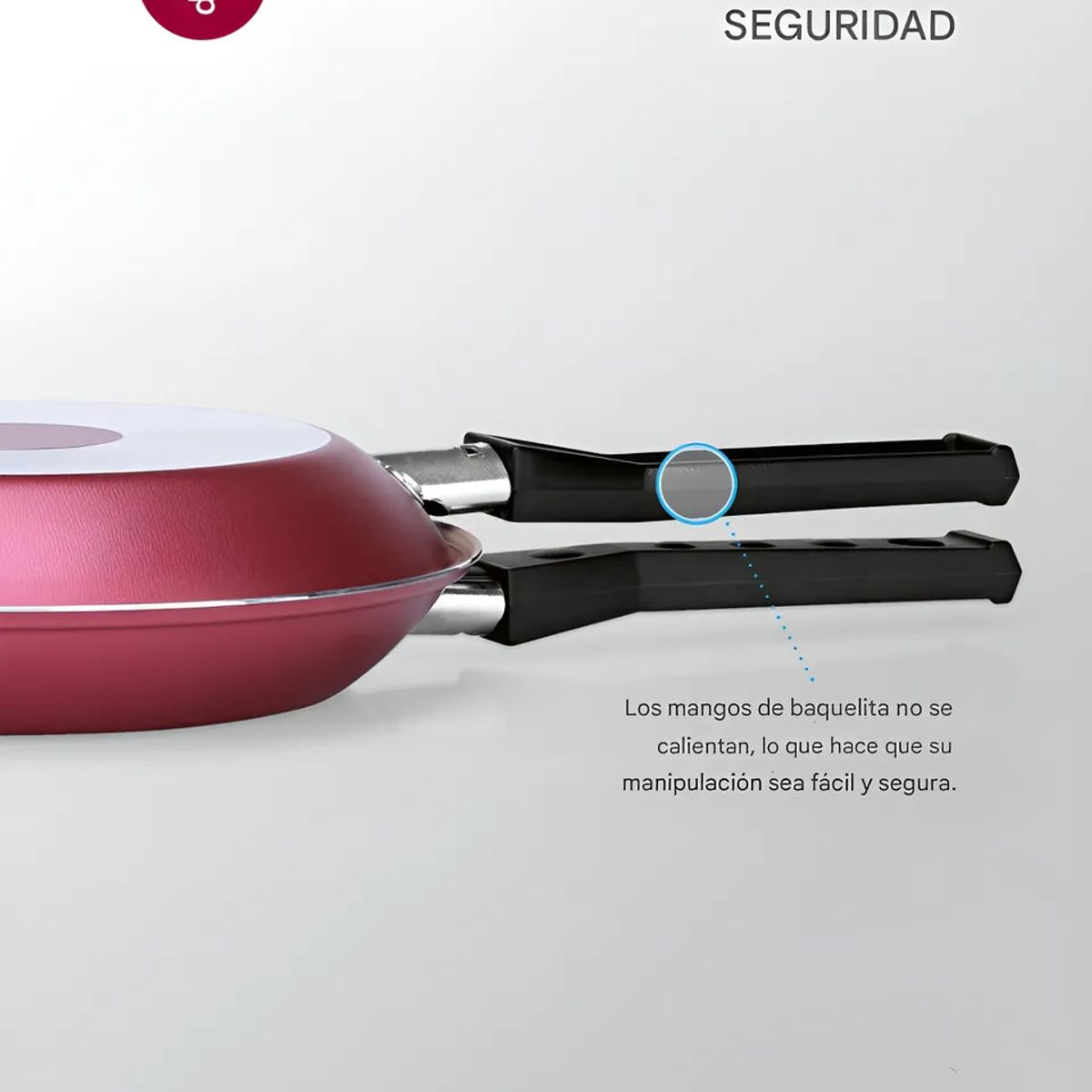 PANELUX - Sarten Antiadherente Doble Panelux Omeletera Tortillas 20cm Rojo