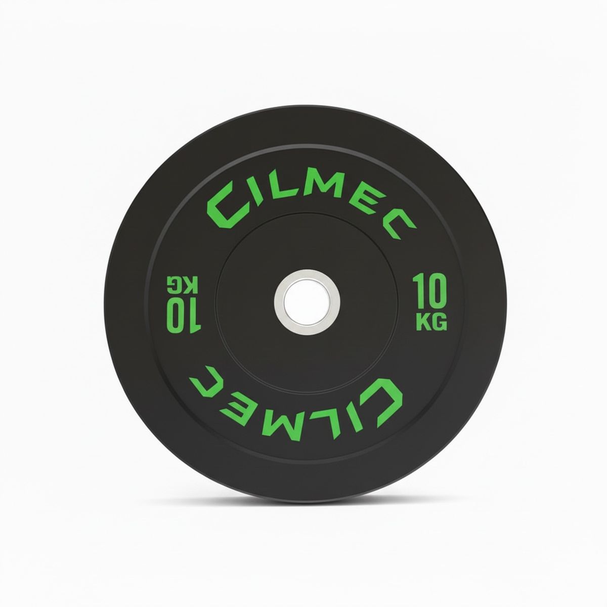 GENERICO - Par Discos Olimpicos Bumper 10kg  2 Unidades  Crossfit Negro