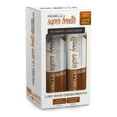 PROBELLE - KIT SHAMPOO Y ACON LISO MAIS CRESCIMENTO 500ML BOMBA CRECIMIENTO ACELERADO Y ALINEA TÉRMICO
