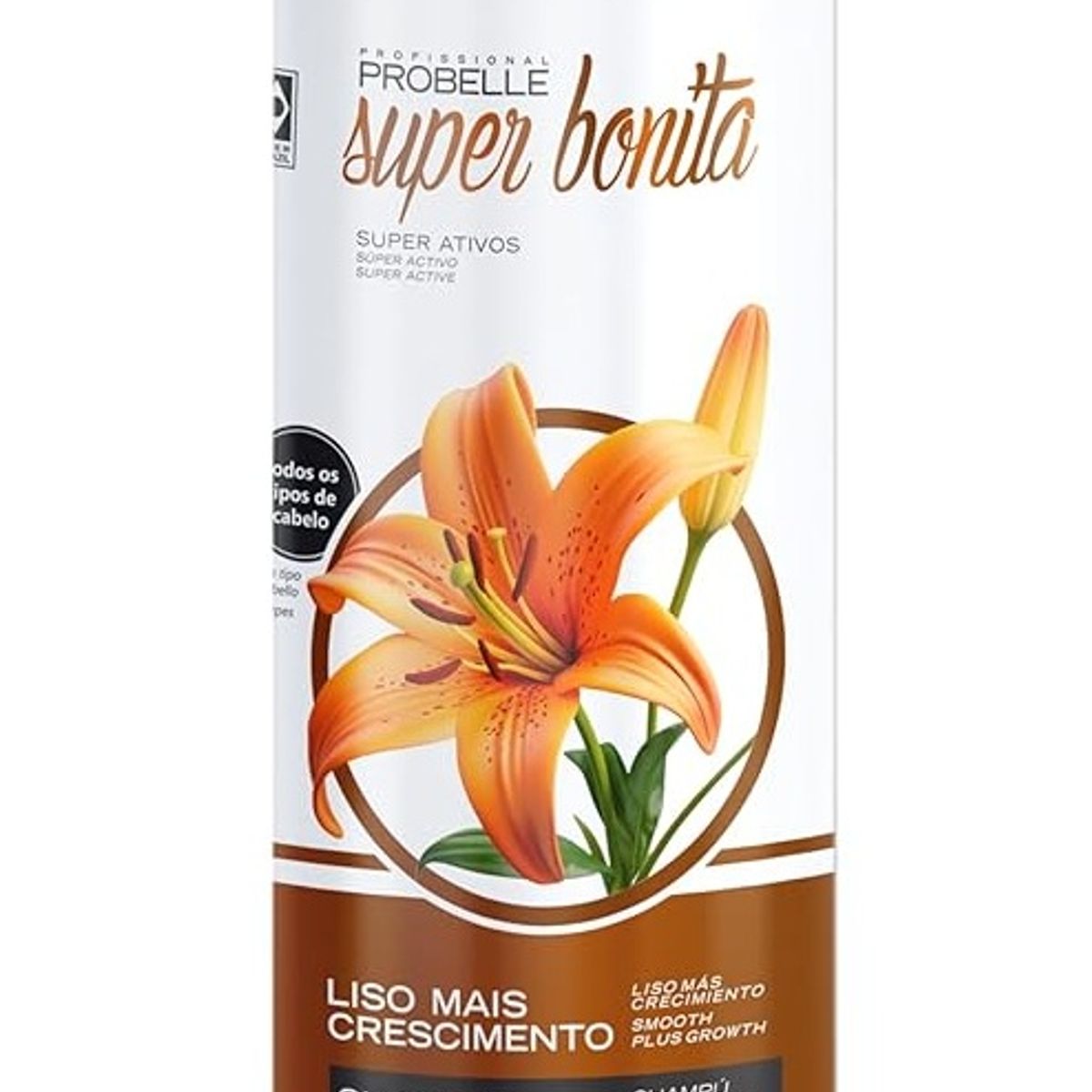 PROBELLE - SHAMPOO LISO MAIS CRESCIMENTO PROBELLE 1000ML ACTIVADOR DE FOLÍCULOS Y DISCIPLINA CAPILAR PROFESIONA