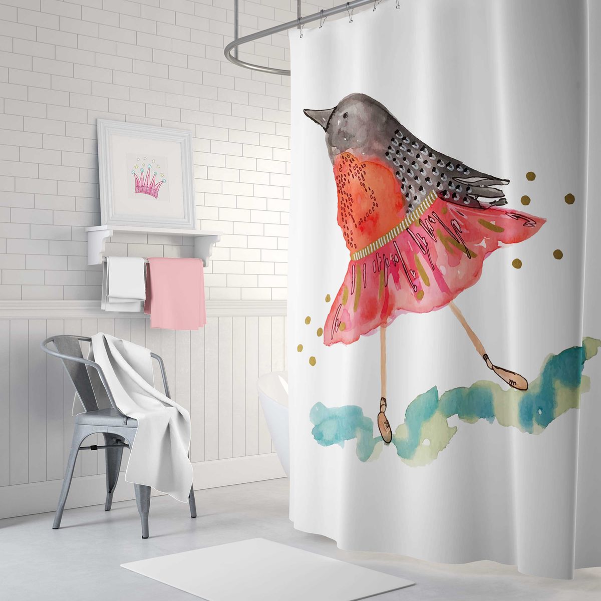 PAPER HOME - Cortina de baño 180 x 180 cm