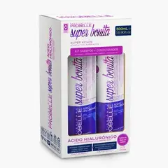 PROBELLE - KIT DUO SHAMPOO Y ACONDICIONADOR HIALURÓNICO 500ML RELLENO FIBRA EFECTO FILLER HIDRATACIÓN