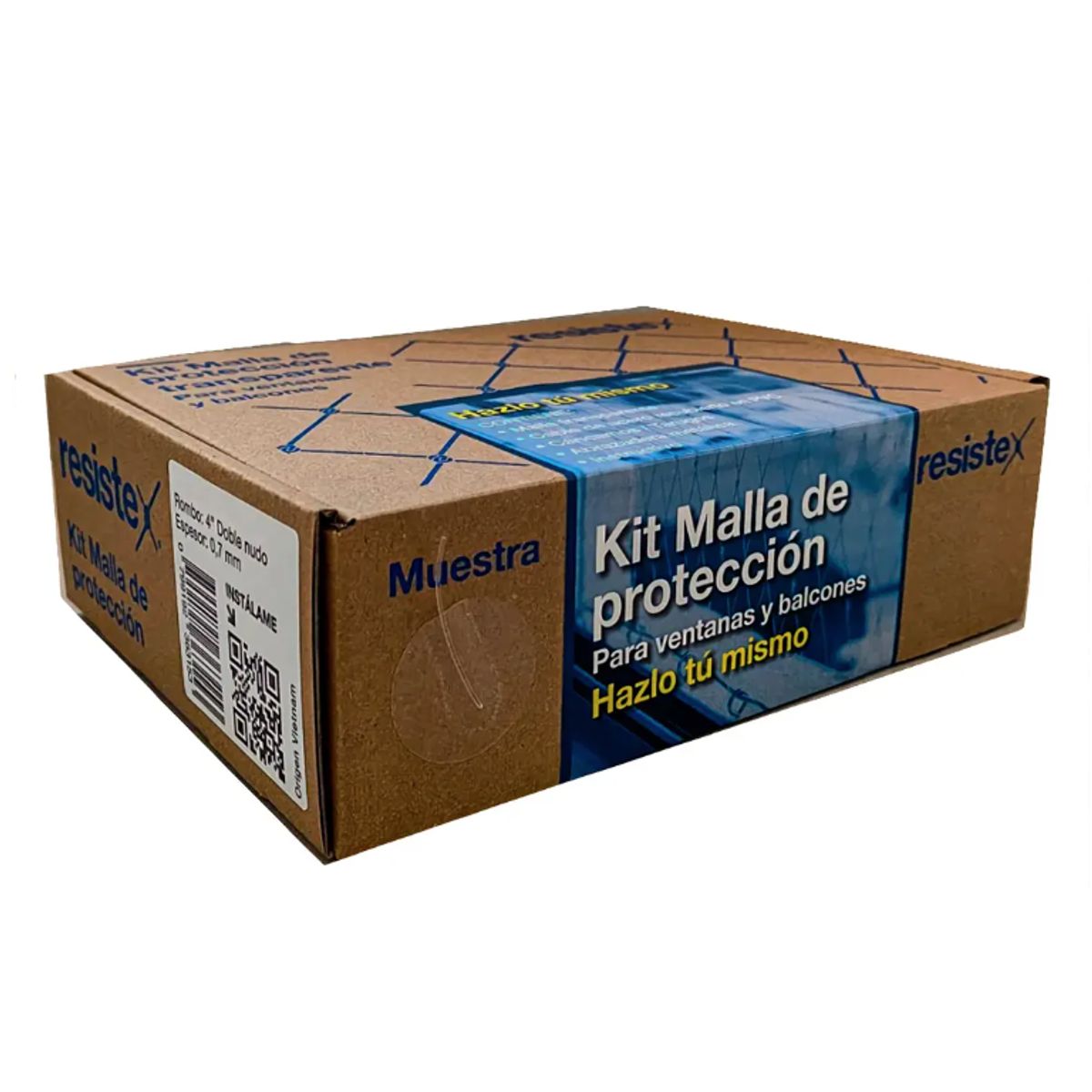 RESISTEX - Malla de Protección Kit  1,50Mts x 1,50Mts 0,7mm 4'