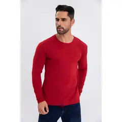 LIKE SHOP - Polera Hombre Manga Larga Algodón Colores Diseño Casual 6271