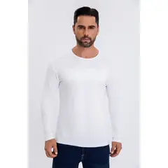 LIKE SHOP - Polera Hombre Manga Larga Algodón Colores Diseño Casual 6271