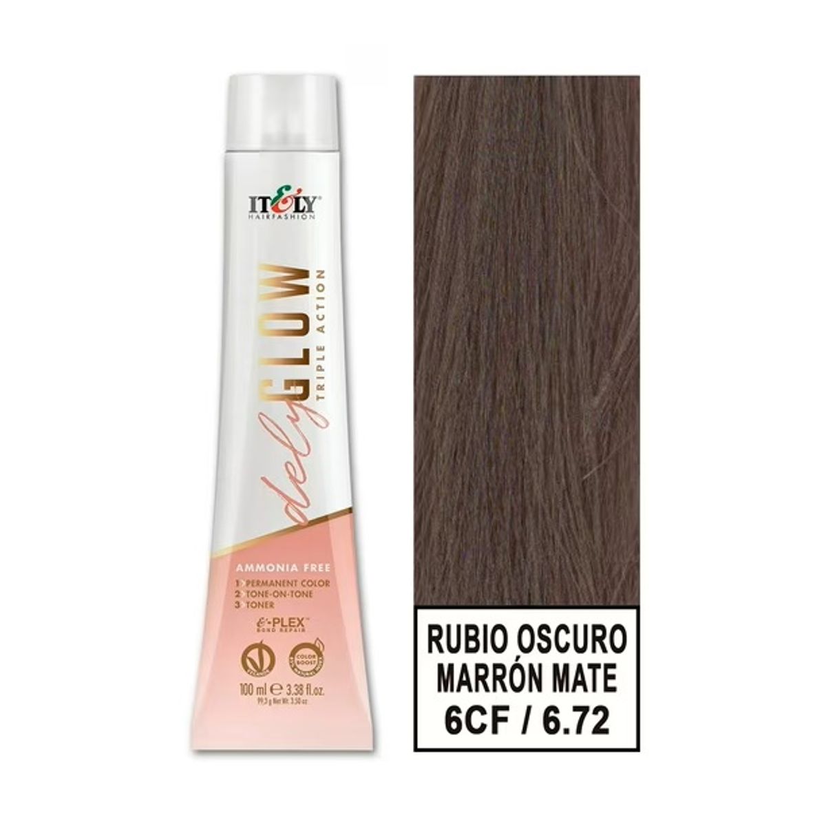GENERICO - TINTURA PER S/AMONI ITELY DELYGLOW 6CF RUBIO OSCURO MOCA 100ML 6.72 + OXIDANTE