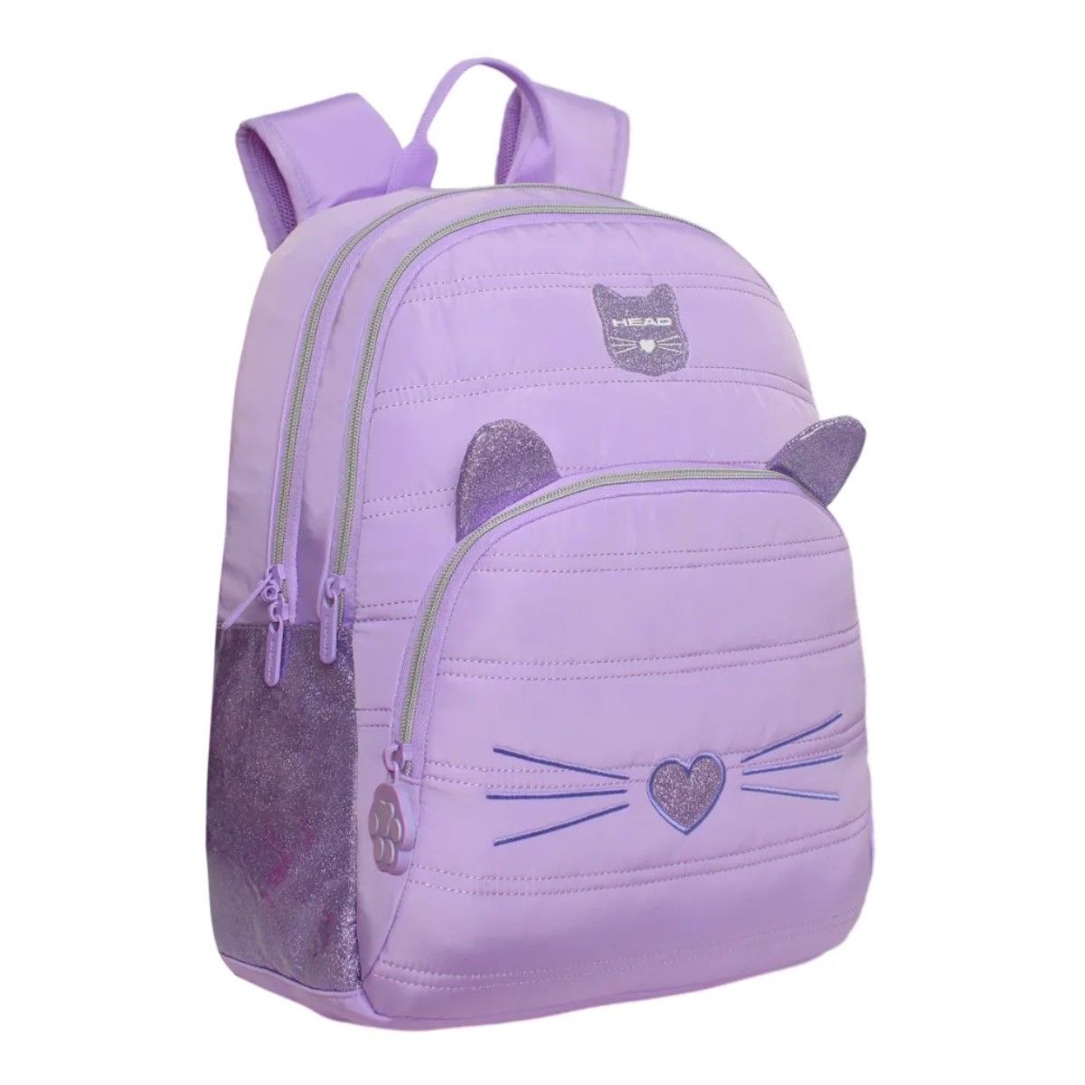 GENERICO - Mochila Infantil Niña Balloon Quilt Cat Lila Head Violeta