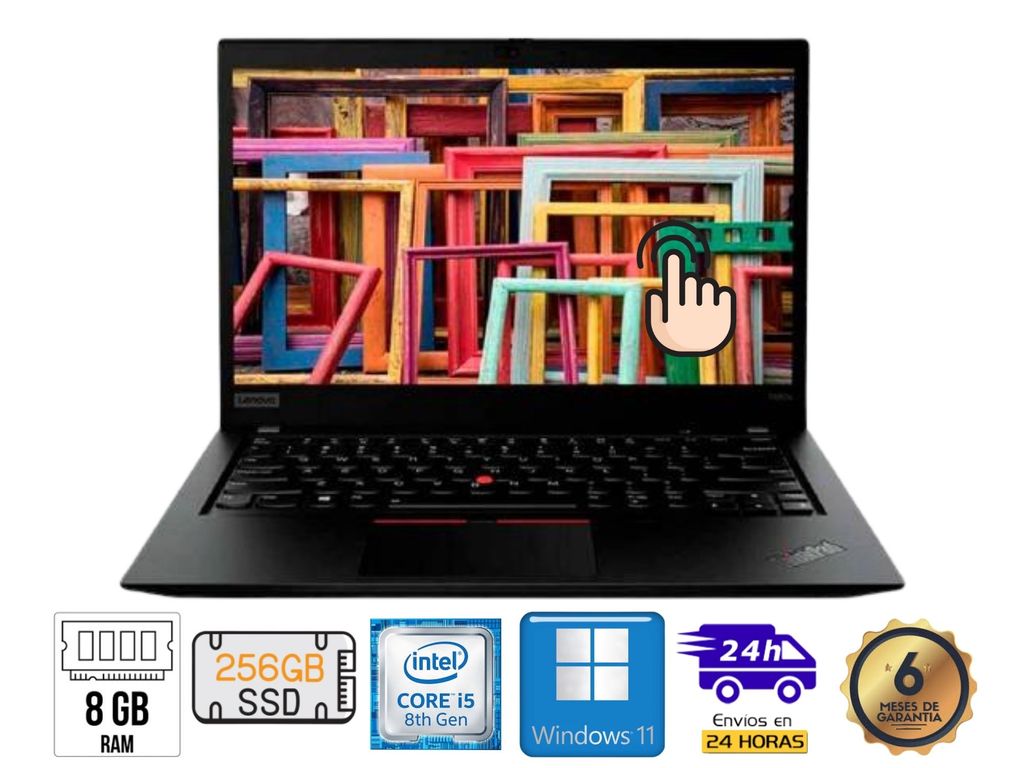 Thinkpad T490 TOUCH i5 8GB RAM 256GB SSD Windows 11Pro - REACONDICIONADO GRADO A