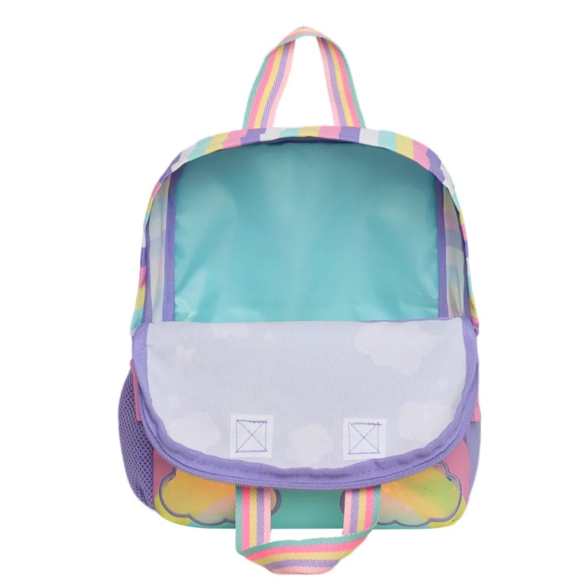 GENERICO - Mochila Infantil Niña Pepa Cat Rainbow Lila Head Violeta
