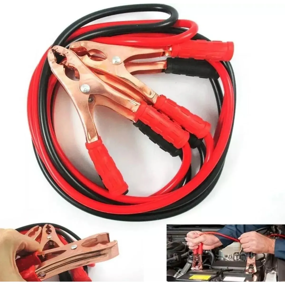 GENERICO - CABLE PUENTE ROBA BATERIA AUTO 1500AMP