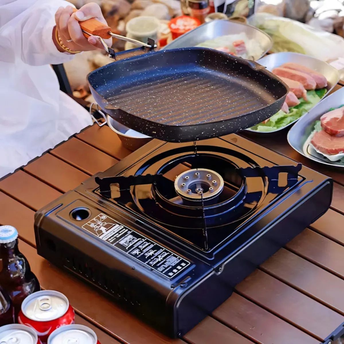 MOVI - Cocinilla Camping Portátil con Maleta y Gas Butano