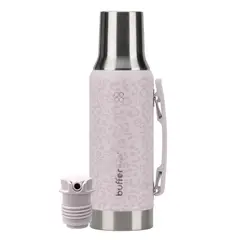 BUFFER FLASK - Termo Mate Set Matero Buffer 1,2L Acero Inox + Vaso - Rosa