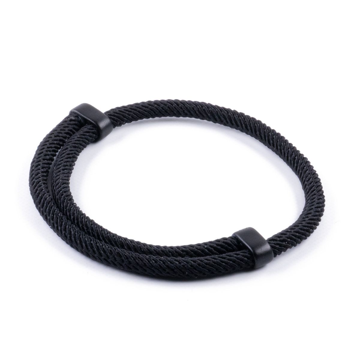 TRIBALLE - Pulsera Minimalista de Yoga de Cuerda - Negro
