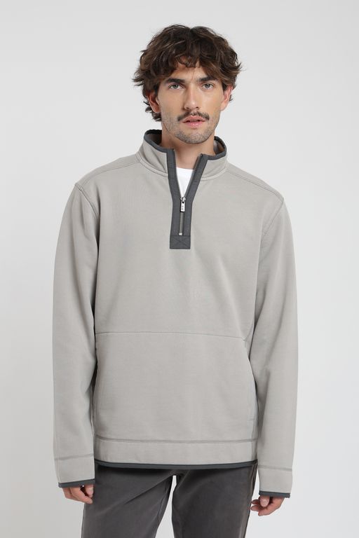 Poleron hombre Lotus gris Gris S