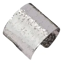 COMPUTECH - Brazalete Metal Martillado Mujer Accesorios Acero Inoxidable