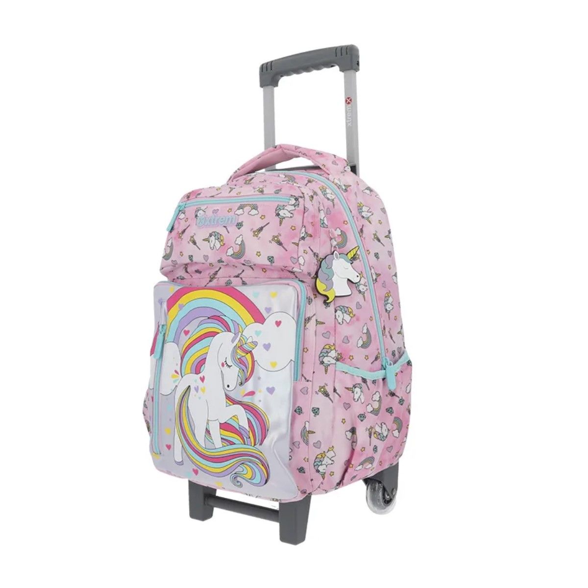 GENERICO - Pack Mochila Con Ruedas Niña Xtrem New Run Rosado Rosado