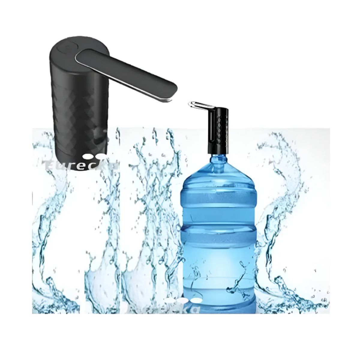IRM - Dispensador Bomba De Agua Plegable Inalámbrica Grifo Usb Blanconegro