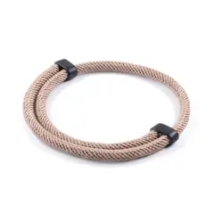 TRIBALLE - Pulsera Minimalista de Yoga de Cuerda - Beige