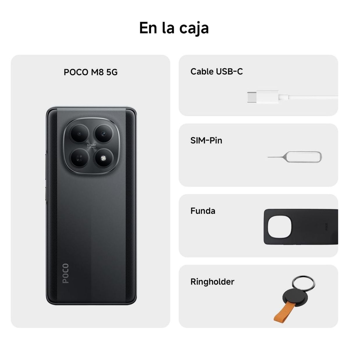 XIAOMI - Xiaomi POCO M8 5G 8GB + 512GB Negro