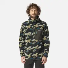 HAKA HONU - Polar Hombre Leñero Print Verde Militar