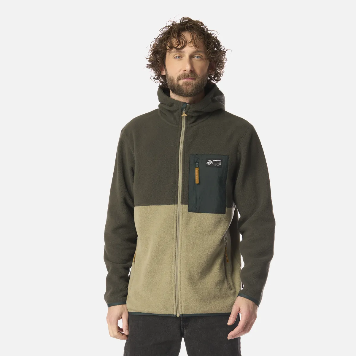 HAKA HONU - Polar Hombre Leñero Verde Militar Haka Honu