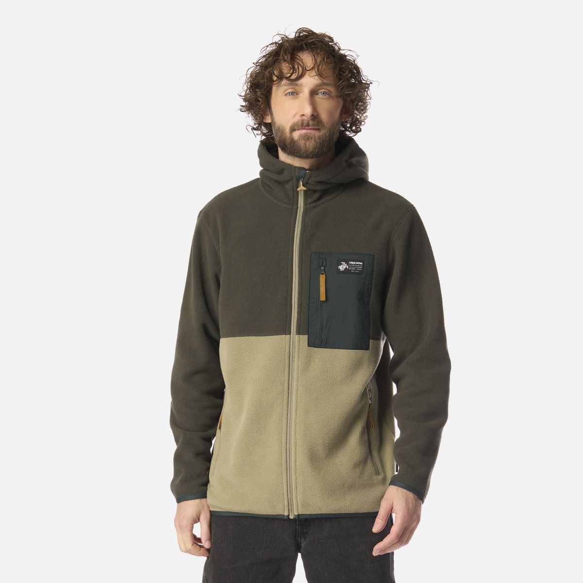 HAKA HONU - Polar Hombre Leñero Verde Militar Haka Honu