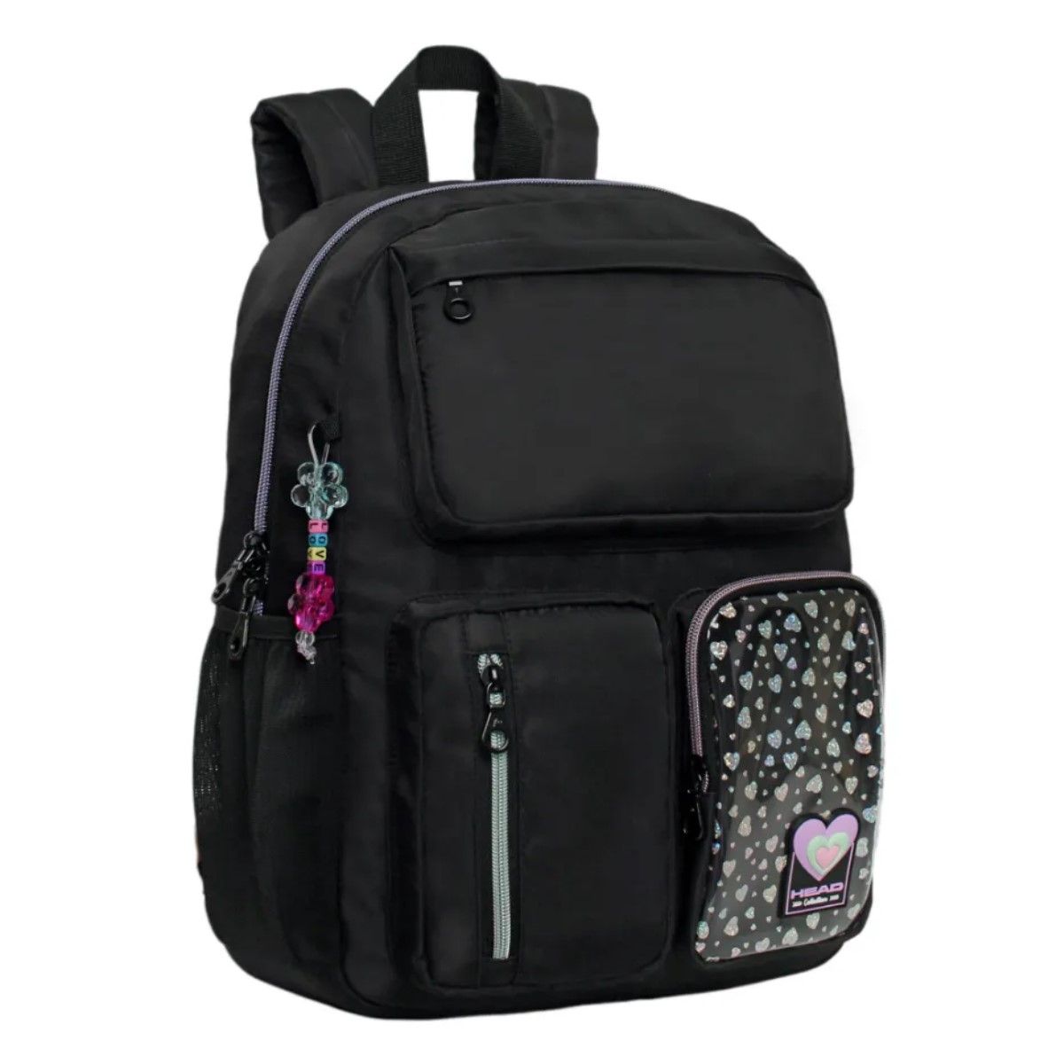 GENERICO - Mochila Infantil Niña Funny Brillo Mix Colores Head Negro