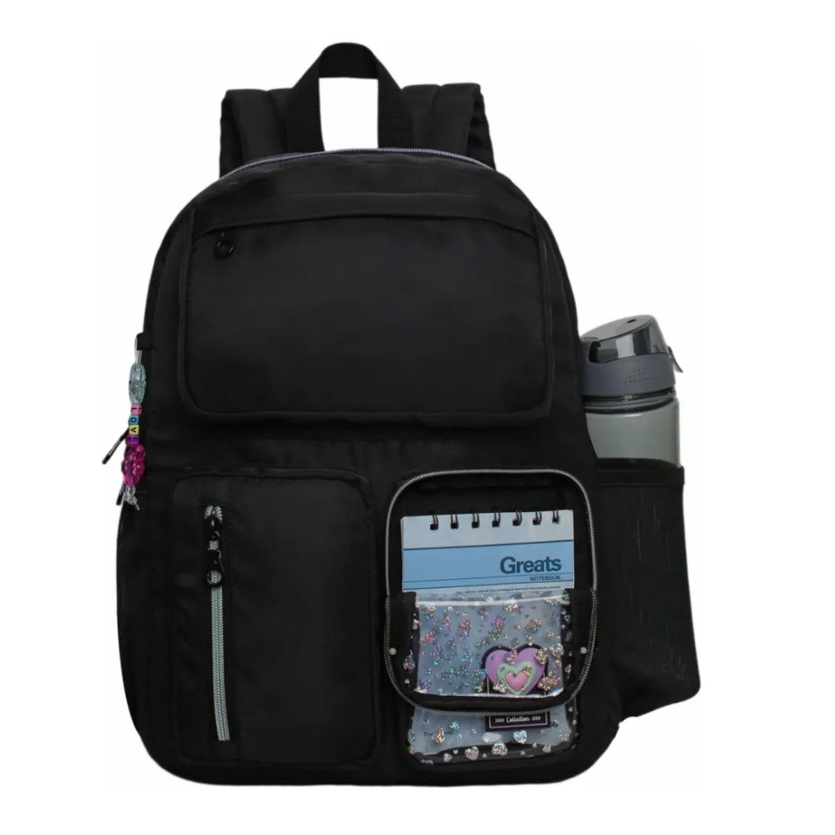 GENERICO - Mochila Infantil Niña Funny Brillo Mix Colores Head Negro