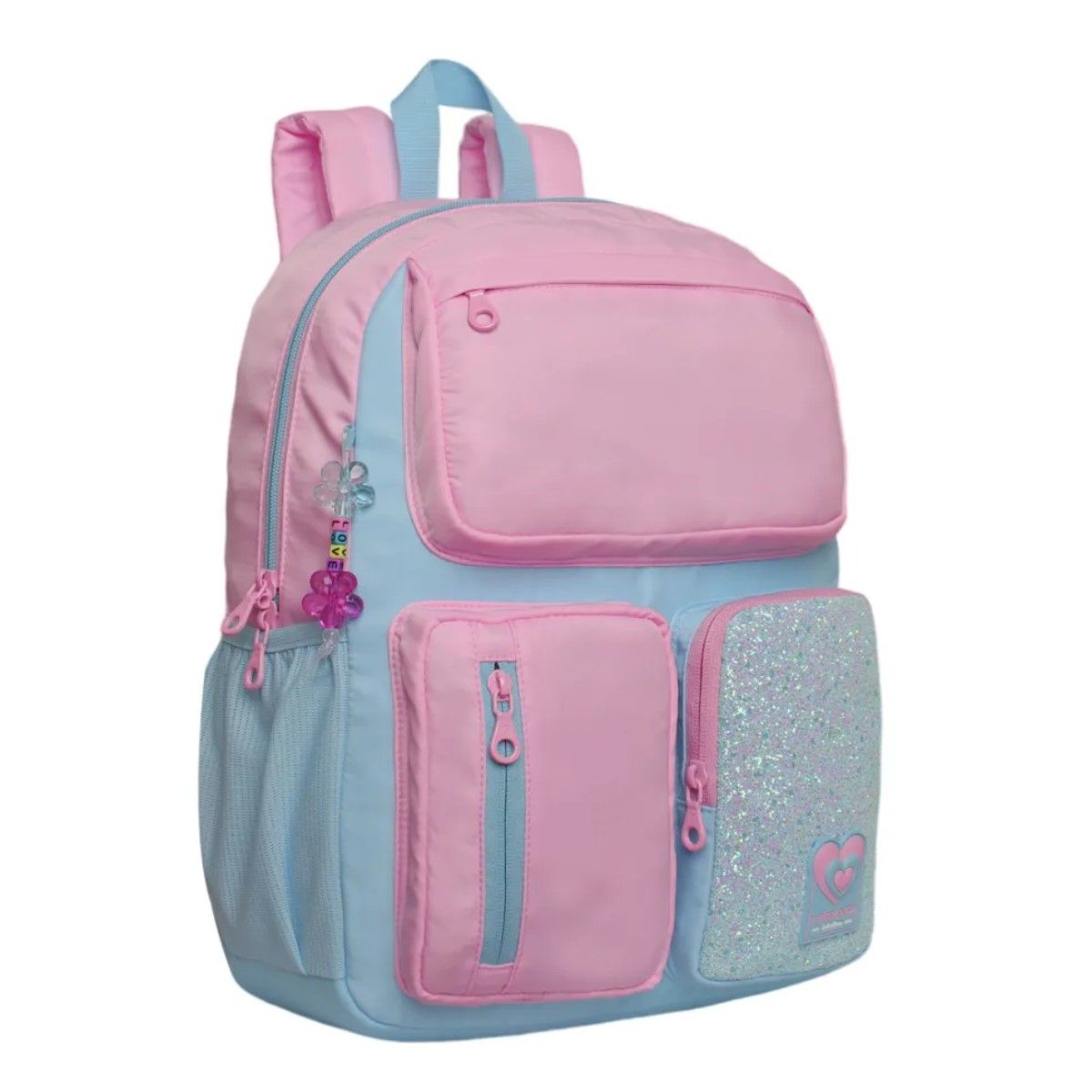 GENERICO - Mochila Infantil Niña Funny Brillo Block Rosado Head Rosa