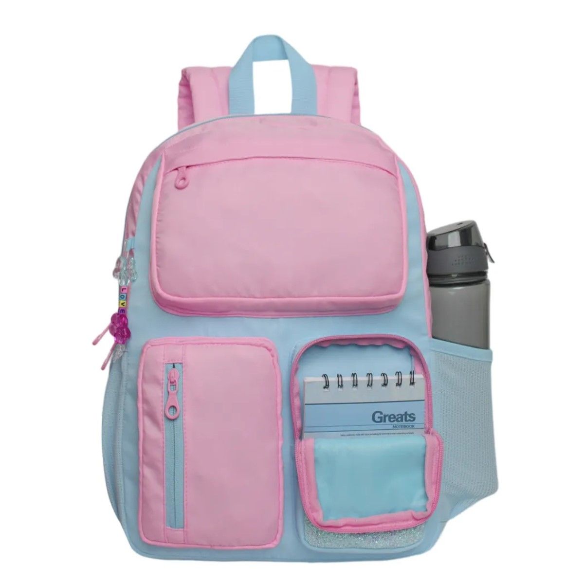 GENERICO - Mochila Infantil Niña Funny Brillo Block Rosado Head Rosa