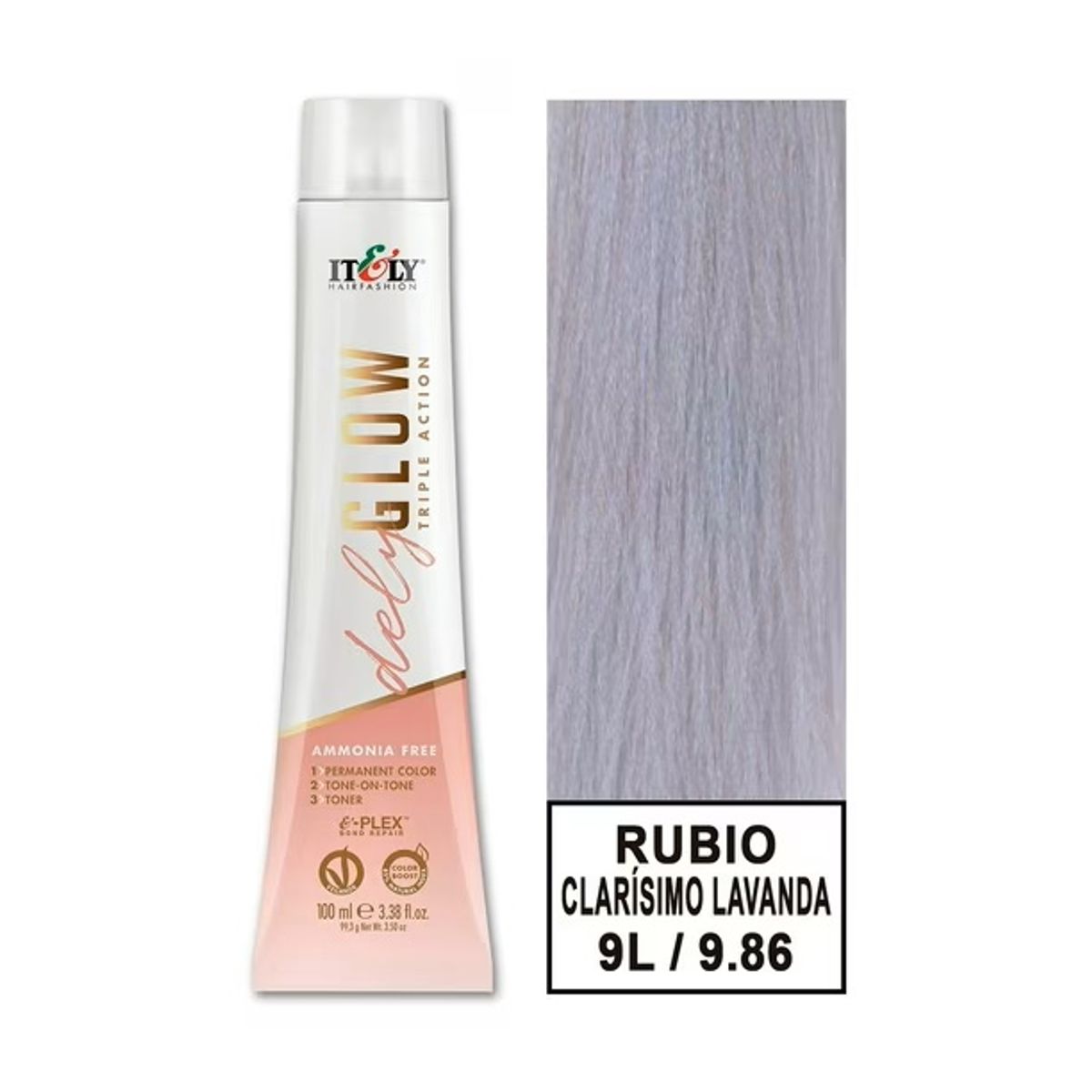 GENERICO - TINTURA PER S/AMONI ITELY DELYGLOW 9L RUBIO MUY CLARO LAVANDA 100ML 9.86 + OXIDANTE