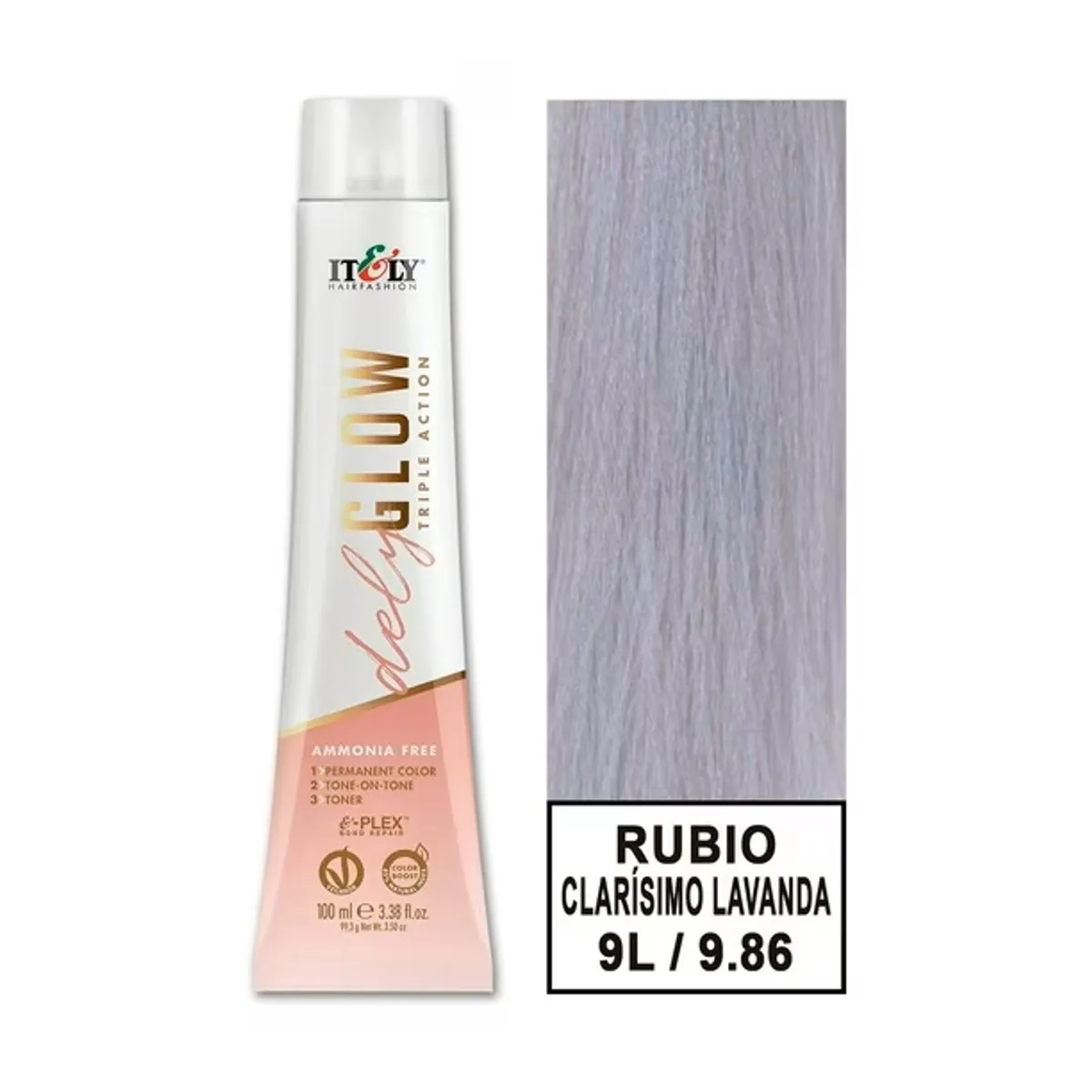 GENERICO - TINTURA PER S/AMONI ITELY DELYGLOW 9L RUBIO MUY CLARO LAVANDA 100ML 9.86 + OXIDANTE