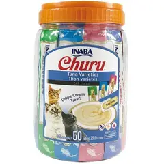 INABA - Churu 50 Tubitos Variedades de Atún para Gatos