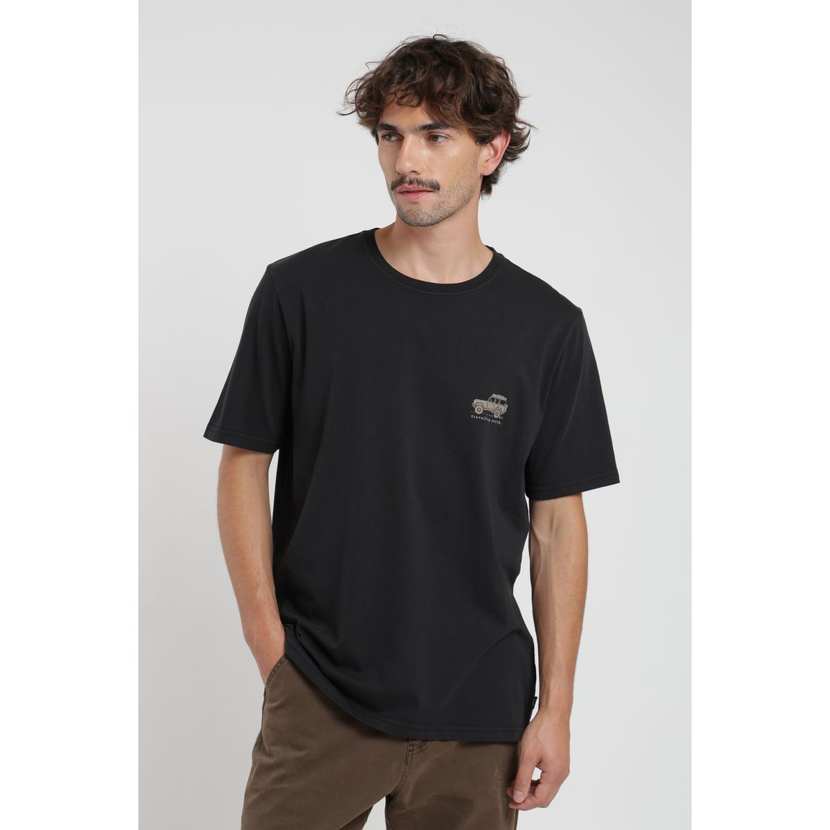 FROENS - Polera hombre manga corta Auto negro Froens