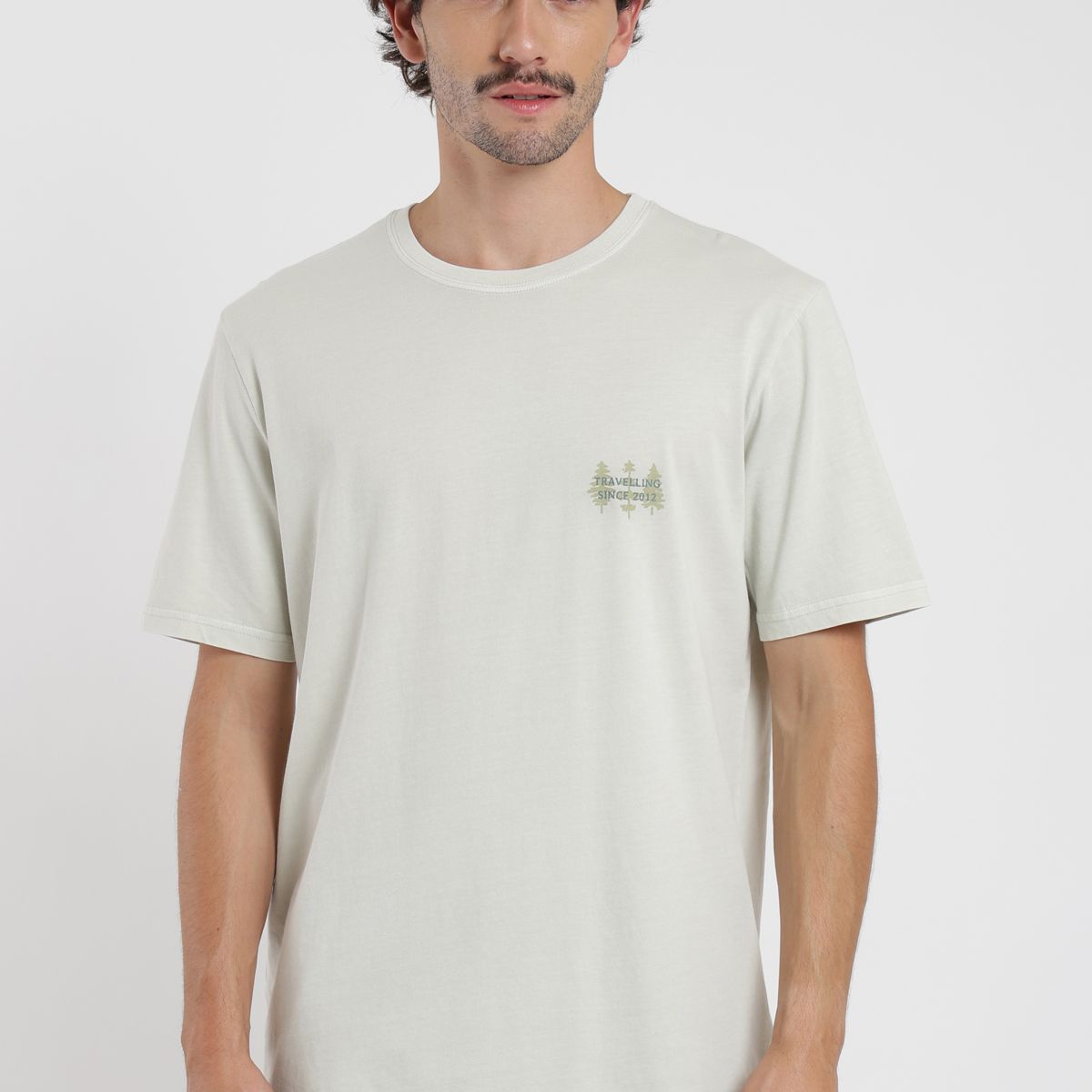 FROENS - Polera hombre manga corta Bosque beige Froens