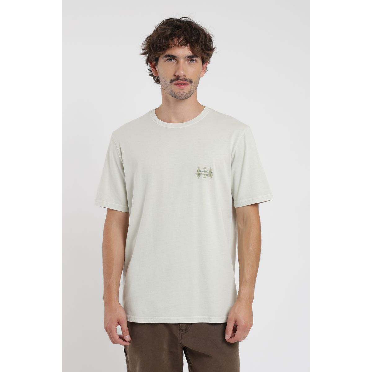 FROENS - Polera hombre manga corta Bosque beige Froens