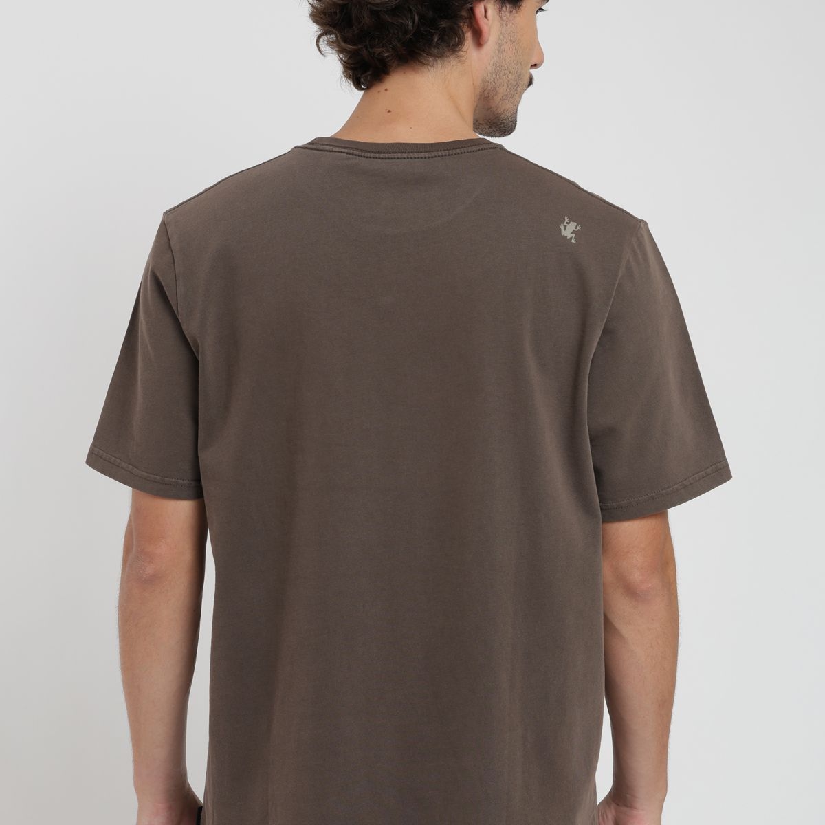 FROENS - Polera hombre manga corta Plain Heavyweight café Froens