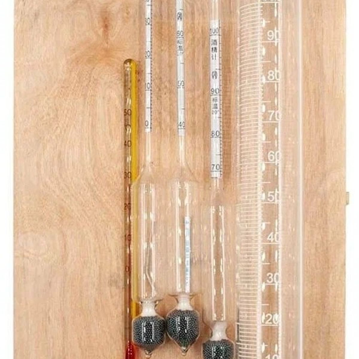 GENERICO - Kit Medidor de Alcohol de 0% a 100% Con Probeta