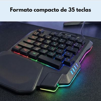 Imagen 2 del producto Teclado Gamer Retroiluminado Una Mano Rx0056