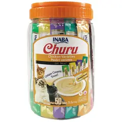 INABA - Churu 50 Tubitos Variedades de Pollo para Gatos