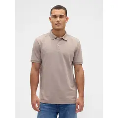 GAP - Polera Hombre Manga Corta Polo Café