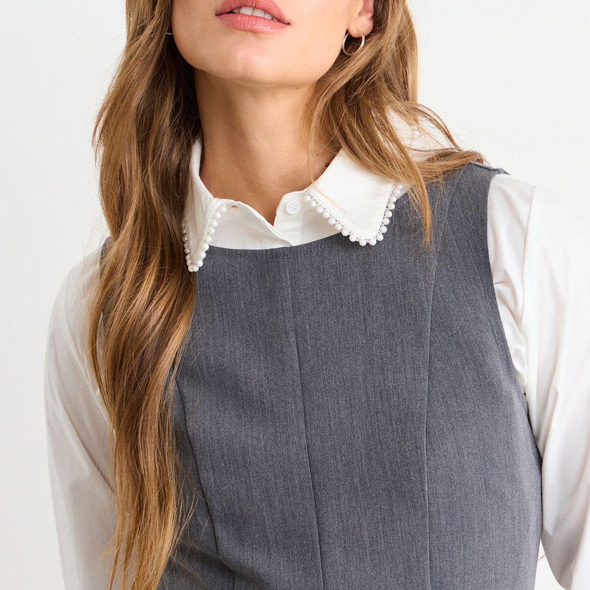 IO - Vestido Liso Mujer Gris Io