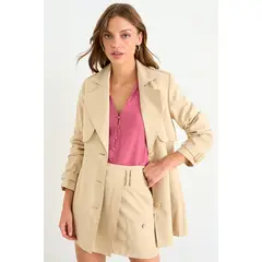 IO - Trench Mujer Beige
