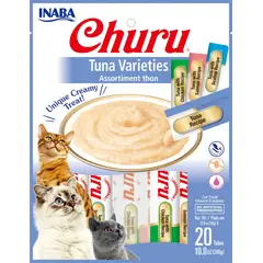 INABA - Churu 20 Tubitos Variedades de Atún para Gatos
