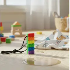 GENERICO - Collar Autismo Sensorial Diseño Bloque Colores Tdah