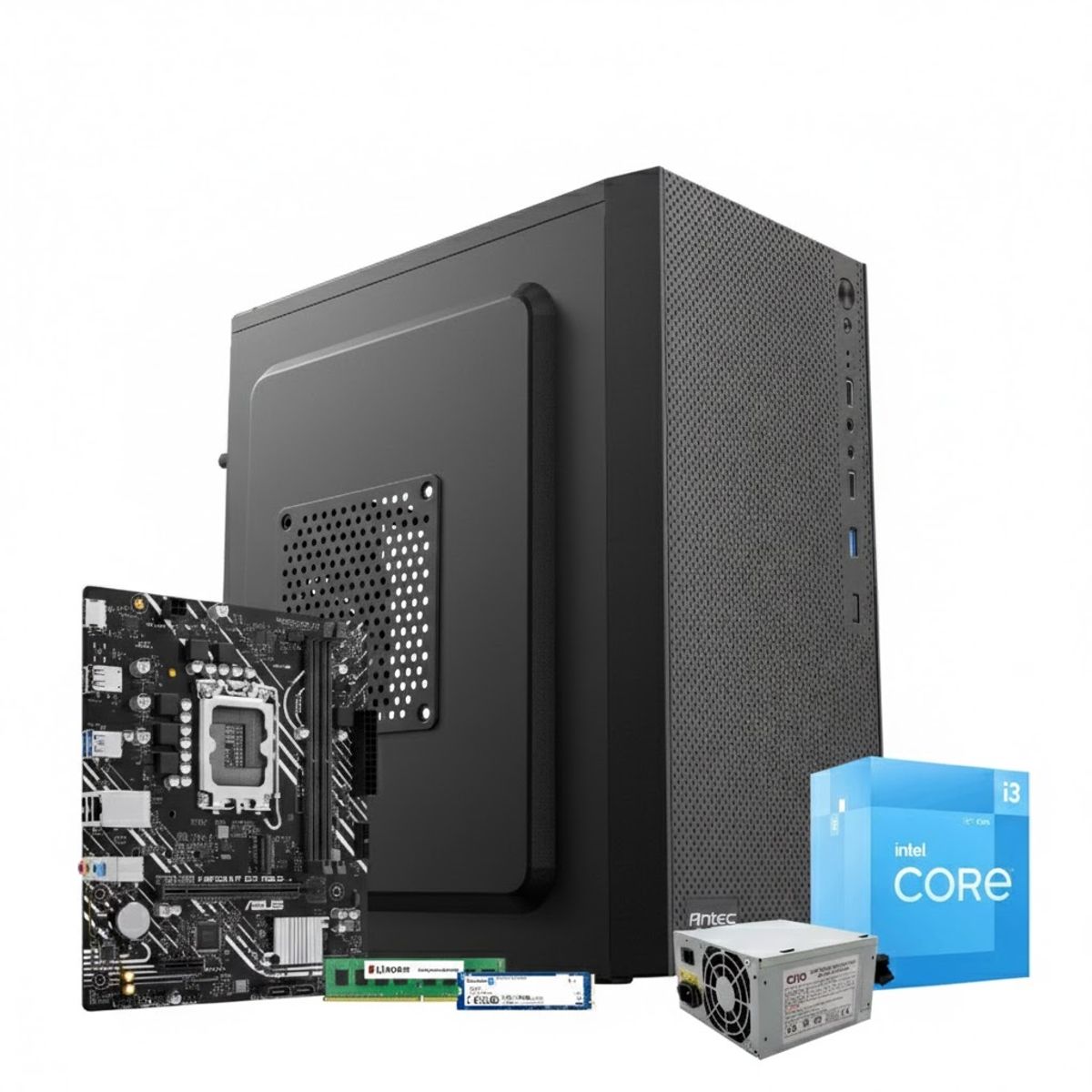 GENERICO - PC STUDY AND WORK - INTEL Core i3-12100 - MB ASUS H610M-F